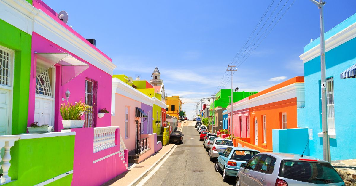 Colourful buildings in the Bo-Kaap