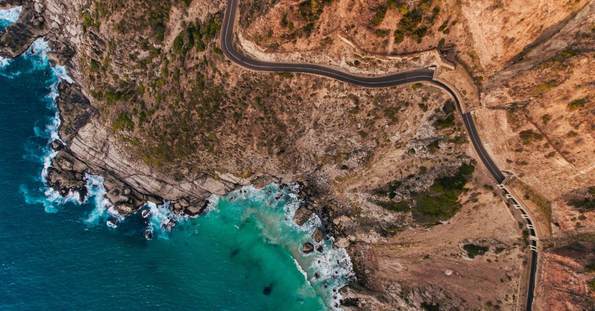 Birds eye view of Chapman's Peak Drive