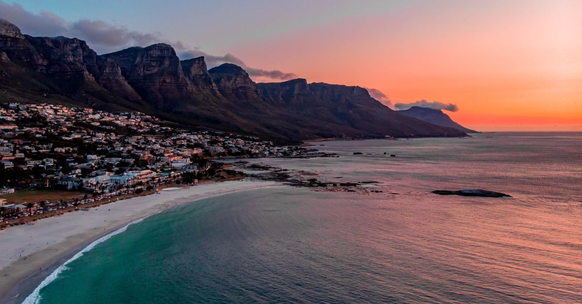sunset cape town overlooking Camps Bay Beach
