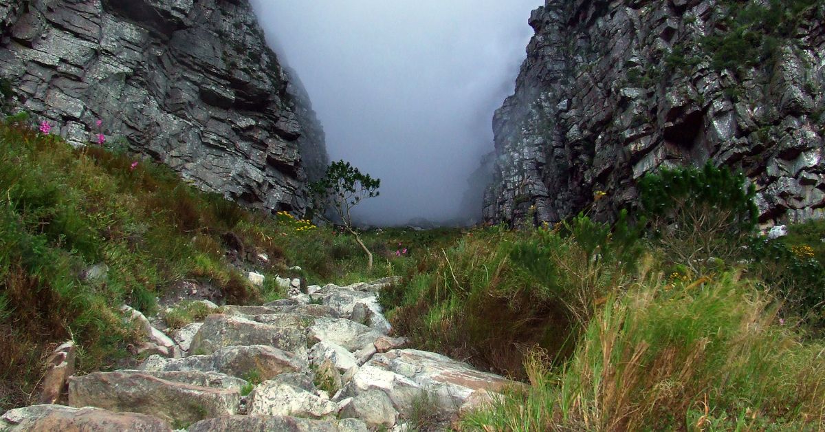 Mist coming through platteklip gorge