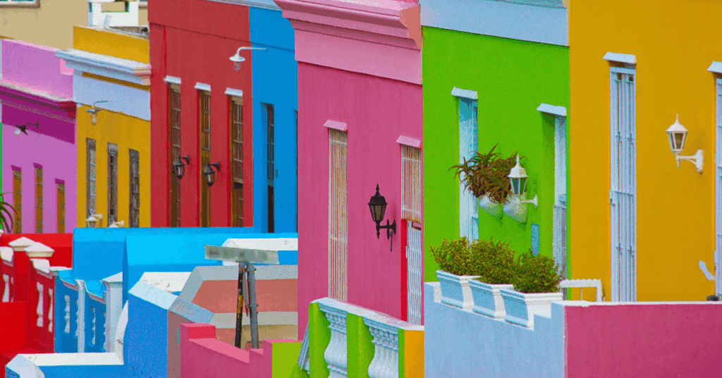 The colourful houses in Bo-Kaap Cape Town