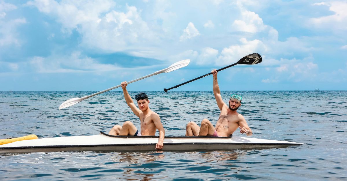Two Guys Kayaking