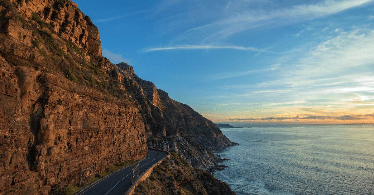 View from Chapmans Peak Drive in Cape Town 