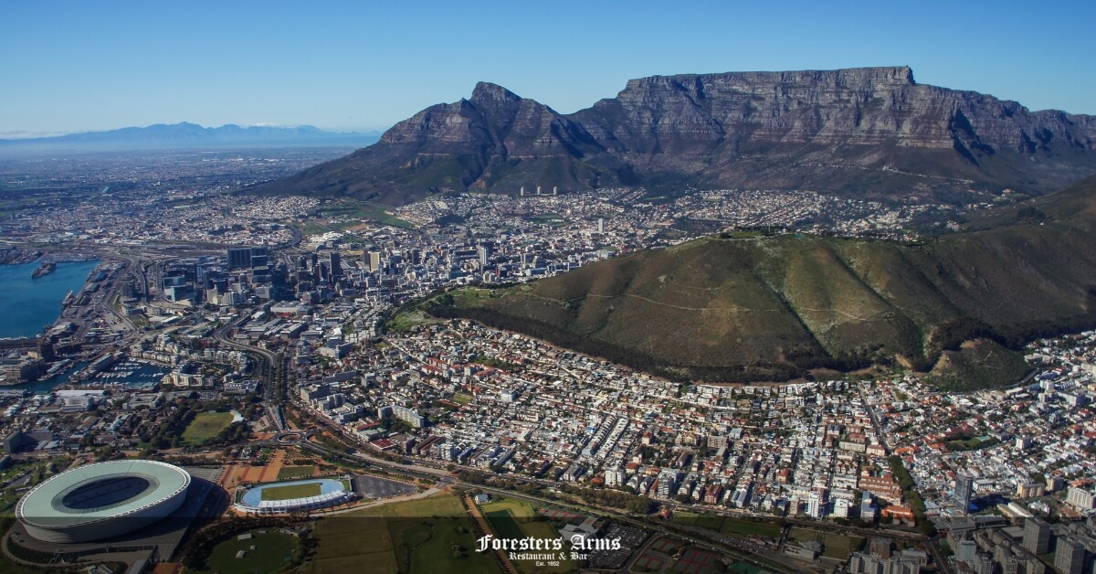 Top ten things to do in Cape Town Feature Image - Aerial view of Cape Town