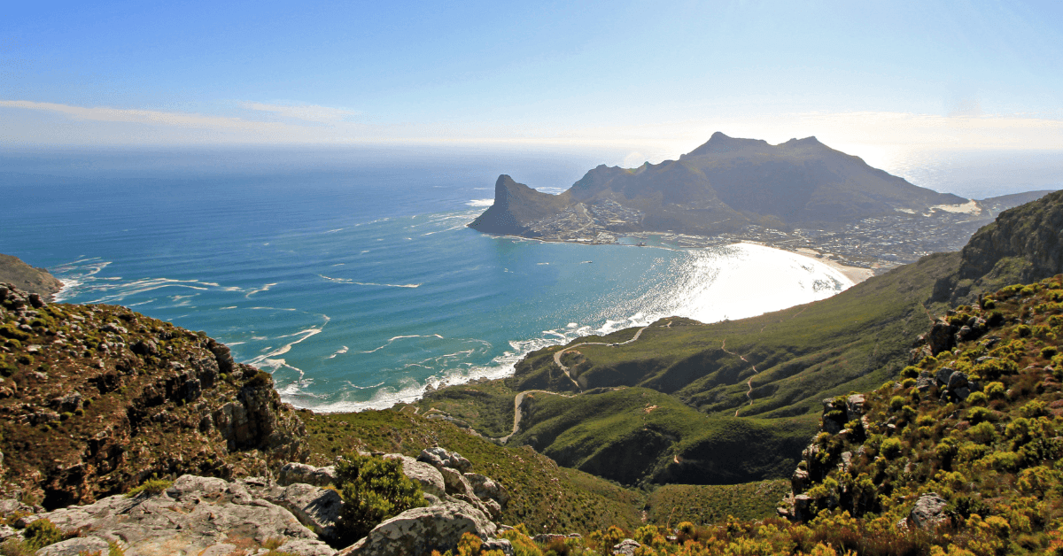 View of Hout Bay from the Silvermine Nature Reserve in Cape Town 