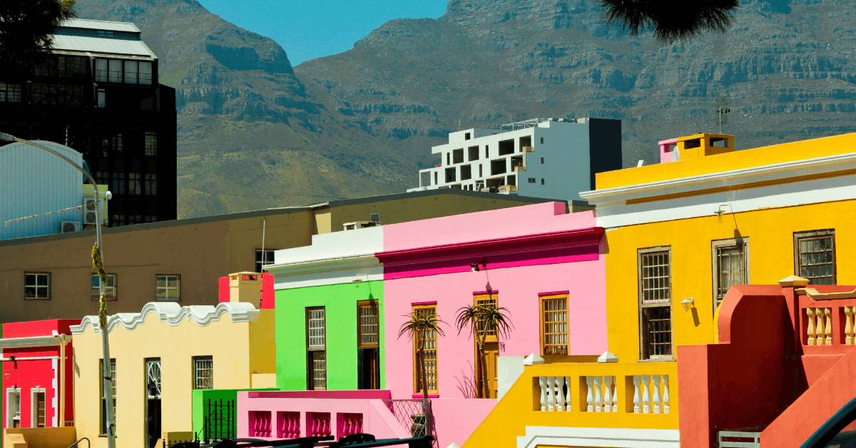 Pastel coloured houses in Bo-Kaap