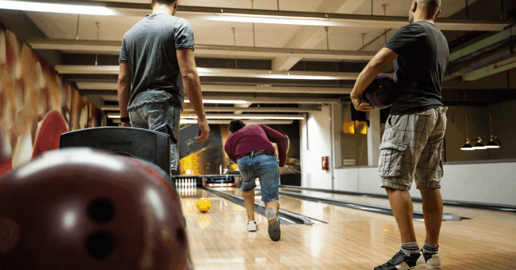 Group of colleagues playing a game of Ten-Pin Bowling in Cape Town 