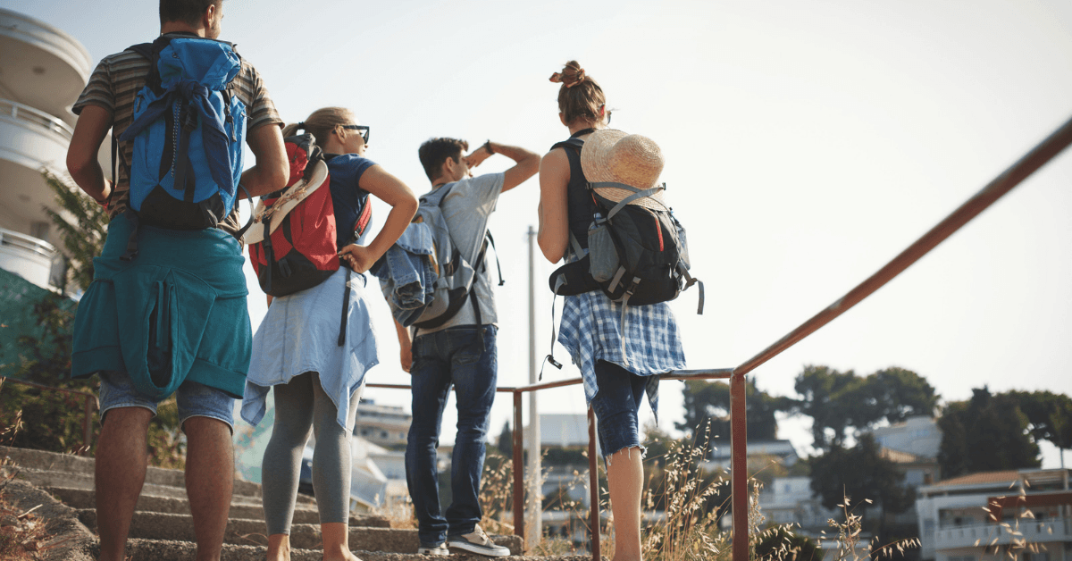 Guided walking tour group exploring Cape Town